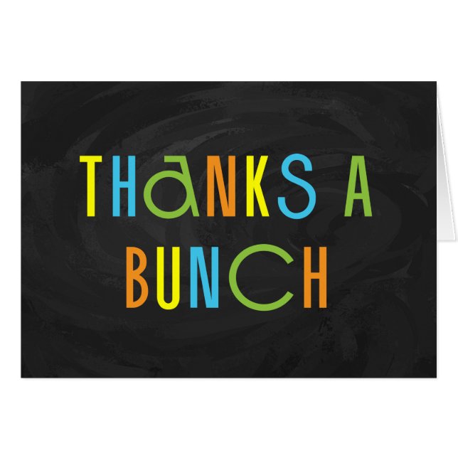 Colorful Bedankt a Bunch Dank u (Voorkant Horizontaal)