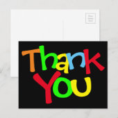 Colorful Bedankt Briefkaart (Voorkant / Achterkant)