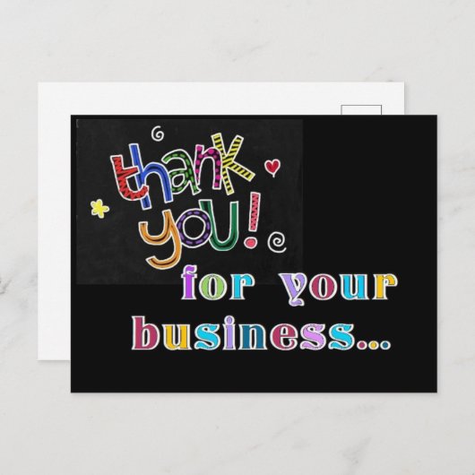 Colorful Bedankt Briefkaart (Voorkant / Achterkant)