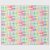 Colorful Bedankt Cheerful Appreciation Gift Wrap Cadeaupapier (Vlak)