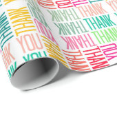 Colorful Bedankt Cheerful Appreciation Gift Wrap Cadeaupapier (Rol Hoek)