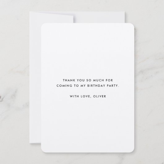 Colorful Bedankt Kinderen van Birthday Party Harte (Achterkant)