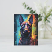 Colorful Belgium Malinois Briefkaart (Staand voorkant)