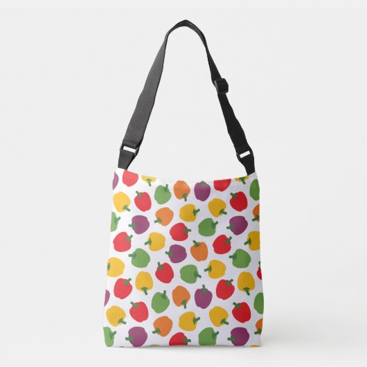 Colorful Bell Peppers Crossbody Tas (Voorkant)