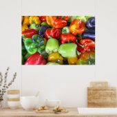 Colorful Bell Peppers Poster (Keuken)