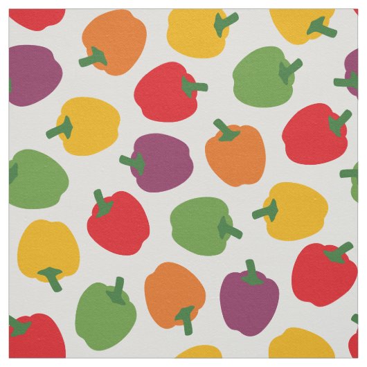 Colorful Bell Peppers Stof (Swatch)