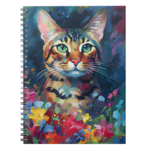 Colorful Bengal cat Notitieboek