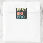 Colorful Best Big Bro Geweldige Big Brother Vierkante Sticker (Tas)