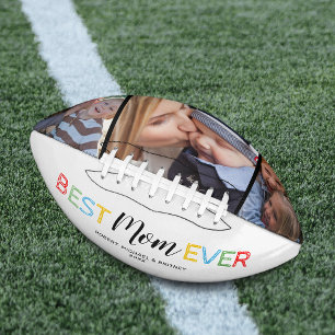 Colorful Best Mam Ever Photo Collage Football