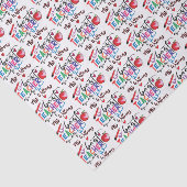 Colorful Best Teacher Ever Typography Tissuepapier