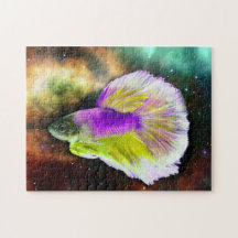 Colorful Beta Fish in Space Stars Galaxy Universe