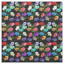 Colorful Betta Aquarium Fish Puma Cotton Fabric. Stof