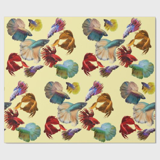 Colorful Betta Fish Cadeaupapier (Vlak)
