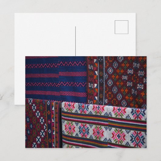 Colorful Bhutan Textiles Briefkaart (Voorkant / Achterkant)