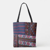 Colorful Bhutan Textiles Tote Bag (Achterkant)