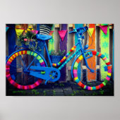 Colorful Bicycle Fun Happy Poster (Voorkant)