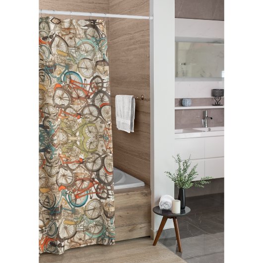 Colorful Bicycle Patroon Douchegordijn
