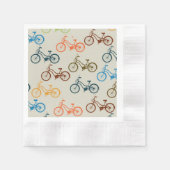 Colorful Bicycle Patroon Servetten (Voorkant)