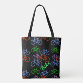 Colorful Bicycle Patroon Tote Bag (Achterkant)