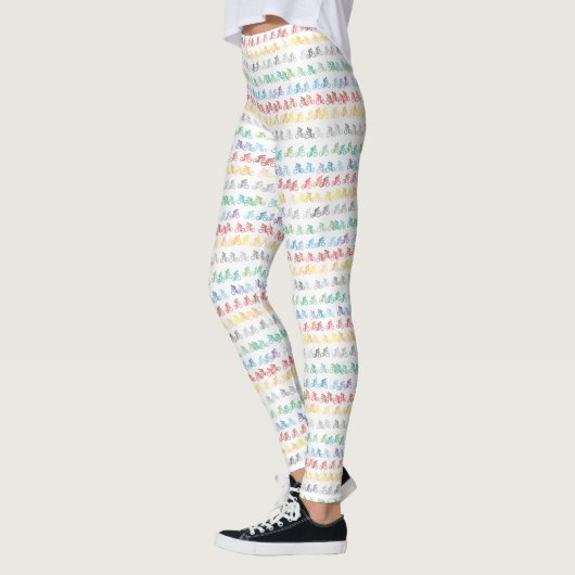 Colorful Bicycle Pattered Leggings (Links)