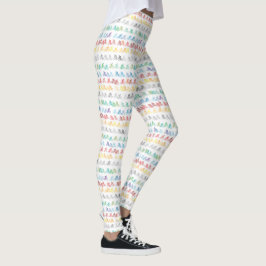 Colorful Bicycle Pattered Leggings