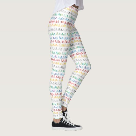 Colorful Bicycle Pattered Leggings (Rechts)