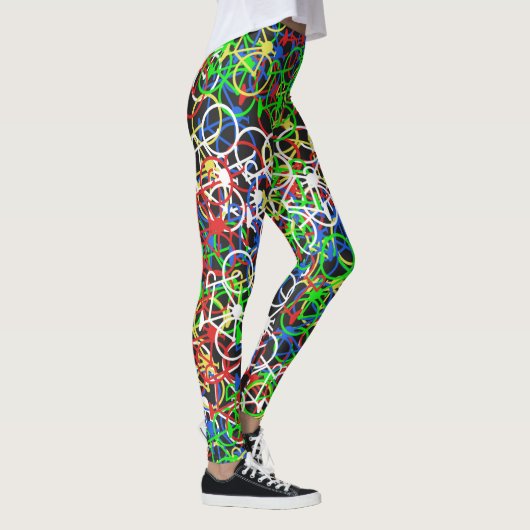 Colorful Bicycles Pattern - Leggings van de fietse (Rechts)
