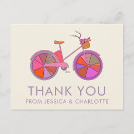 Colorful  Bike Illustration Personalized Briefkaart