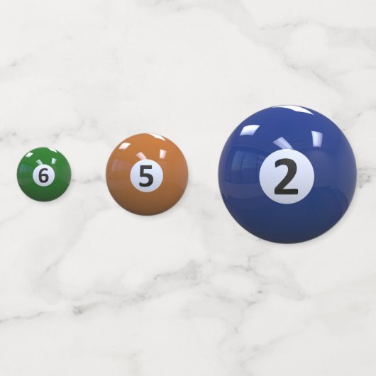 Colorful Billiard/Pool Balls Confetti (Achterkanten)