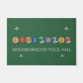 Colorful Billiards Doormat, Pool Game Deurmat (Voorkant)