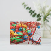 Colorful Bingo Balls in Spinner Briefkaart (Staand voorkant)