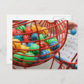 Colorful Bingo Balls in Spinner Briefkaart (Voorkant / Achterkant)