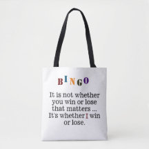 Colorful Bingo Funny Gezegde, Win Lose