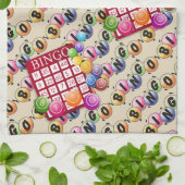 Colorful Bingo Kaarten Theedoek (Gevouwen)