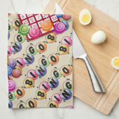 Colorful Bingo Kaarten Theedoek (Quarter Fold)