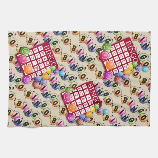 Colorful Bingo Kaarten Theedoek (Horizontaal)
