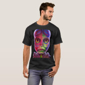 Colorful Biomechanical Artificial Intelligence Cyb T-shirt (Voorkant volledig)