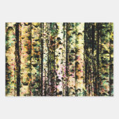 Colorful Birch Bossen Inpakpapier Vel (Voorkant 3)