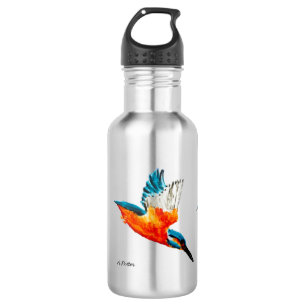 Colorful Bird Art Kingfisher Waterfles