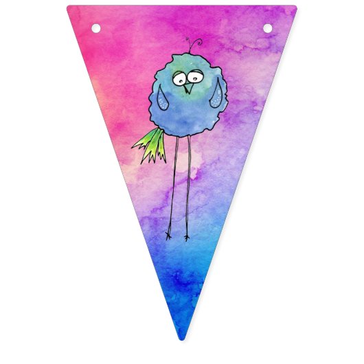 Colorful Bird Bunting Penant Banner (Derde vlag)