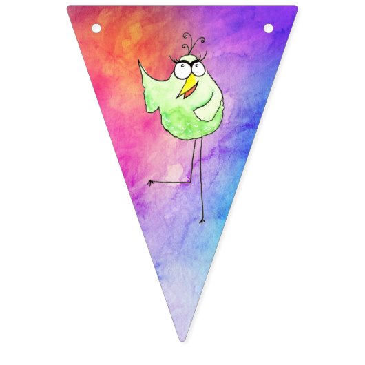 Colorful Bird Bunting Penant Banner (Tweede vlag)