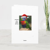 Colorful Bird Christmas Tree in the Snow Feestdagen Kaart (Achterkant)