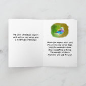 Colorful Bird Christmas Tree in the Snow Feestdagen Kaart (Binnen)