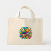 Colorful Bird Design Mini Tote Bag (Voorkant)