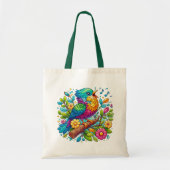 Colorful Bird Design Tote Bag (Voorkant)