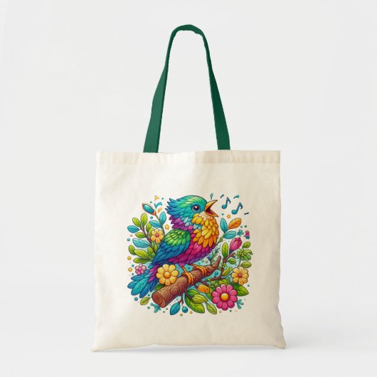 Colorful Bird Design Tote Bag (Voorkant)
