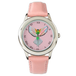 Colorful Bird Flying Horloge