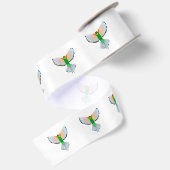 Colorful Bird Flying Satijnen Lint (Achterkant)
