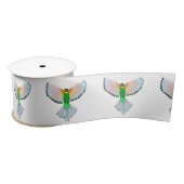 Colorful Bird Flying - Satijnen Lint (Spoel)