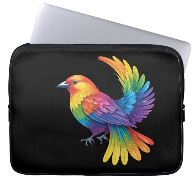 Colorful Bird Laptop Sleeve (Voorkant)